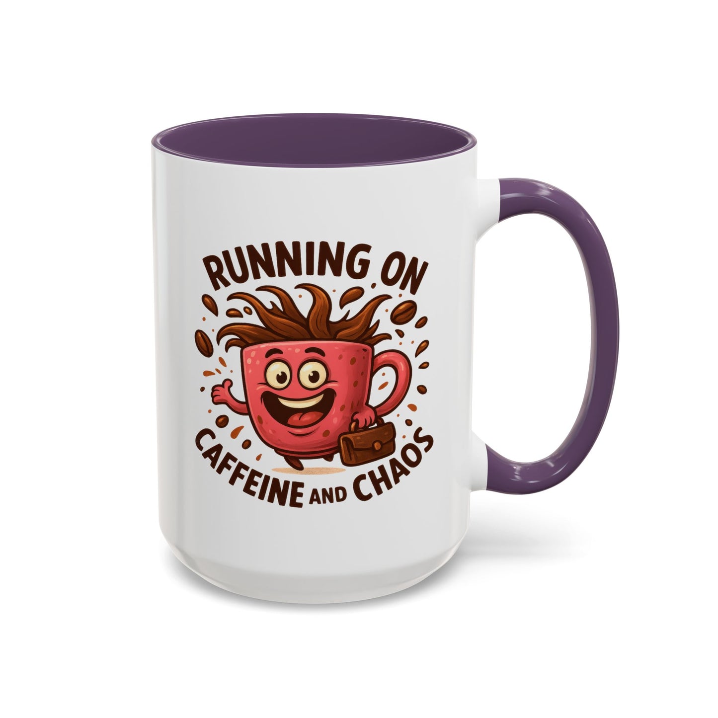 Humor Mug - Running On Caffeine and Chaos