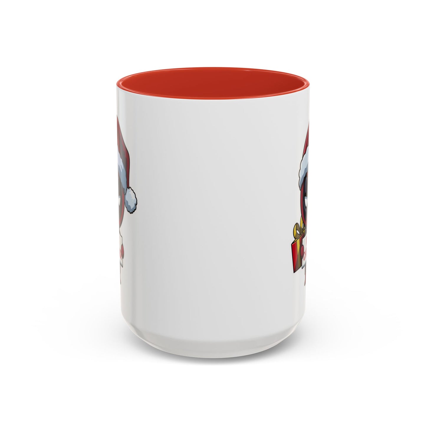 Christmas Mug - Merry Christmas Red Text Superhero