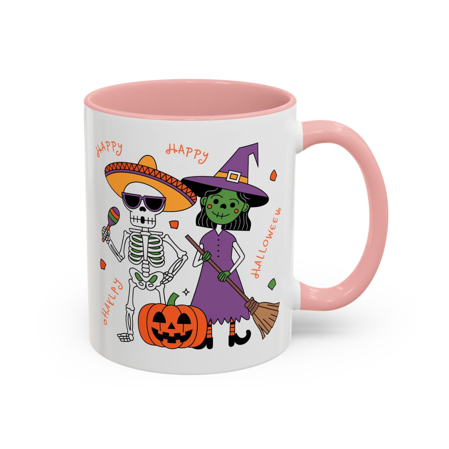 Halloween Mug - Skeleton & Witch