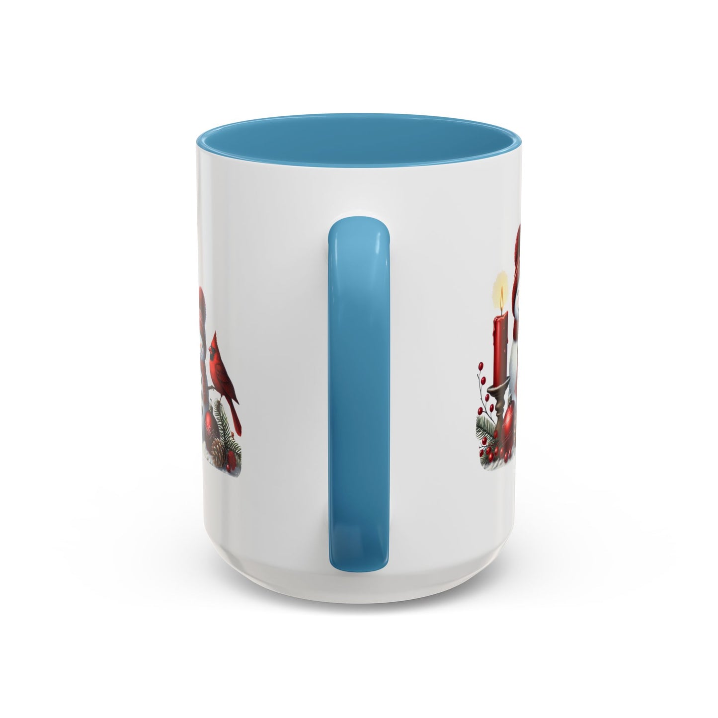 Christmas Mug - Burgundy Snowman Family