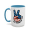 4th of July Mug - All American Girl Peace Sign