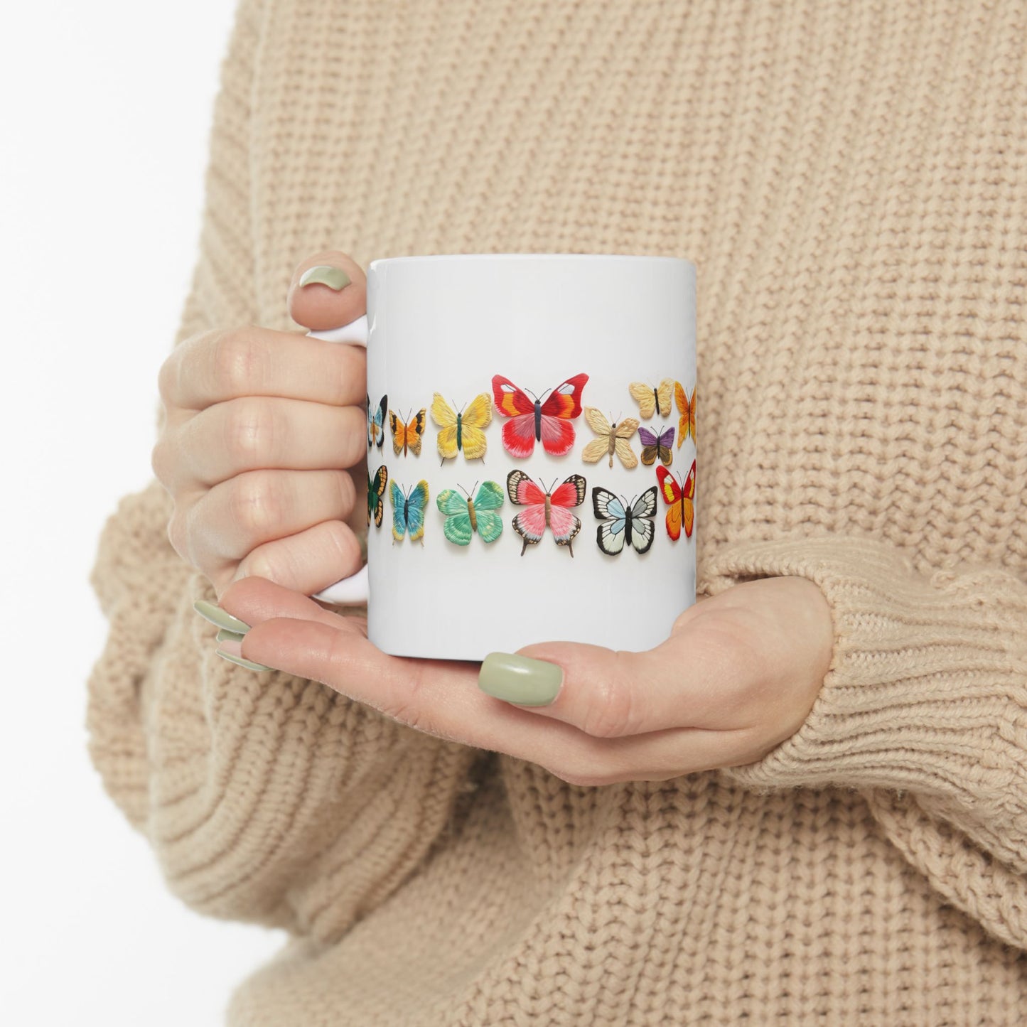 Artistic Mug - Felted Butterflies