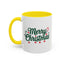Christmas Mug - Merry Christmas Green Text Ornaments Candy Canes