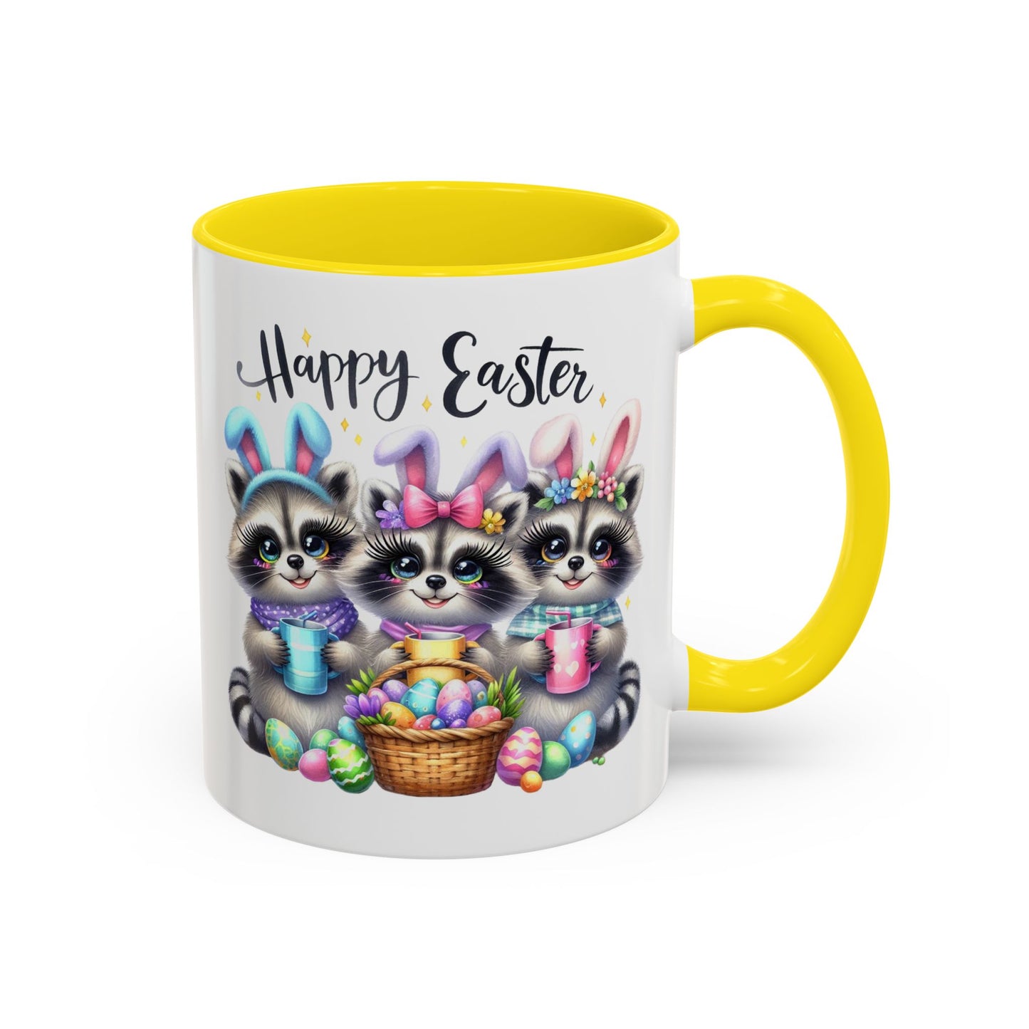 Easter Mug - Happy Easter Racoons