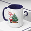 Christmas Mug - Merry Christmas Red Text Santa Tree Presents