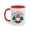 Christmas Mug - Merry Christmas Red Text Gnome Bow Tree
