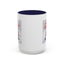 Christmas Mug - Merry Christmas Red Text Puppy Green Top