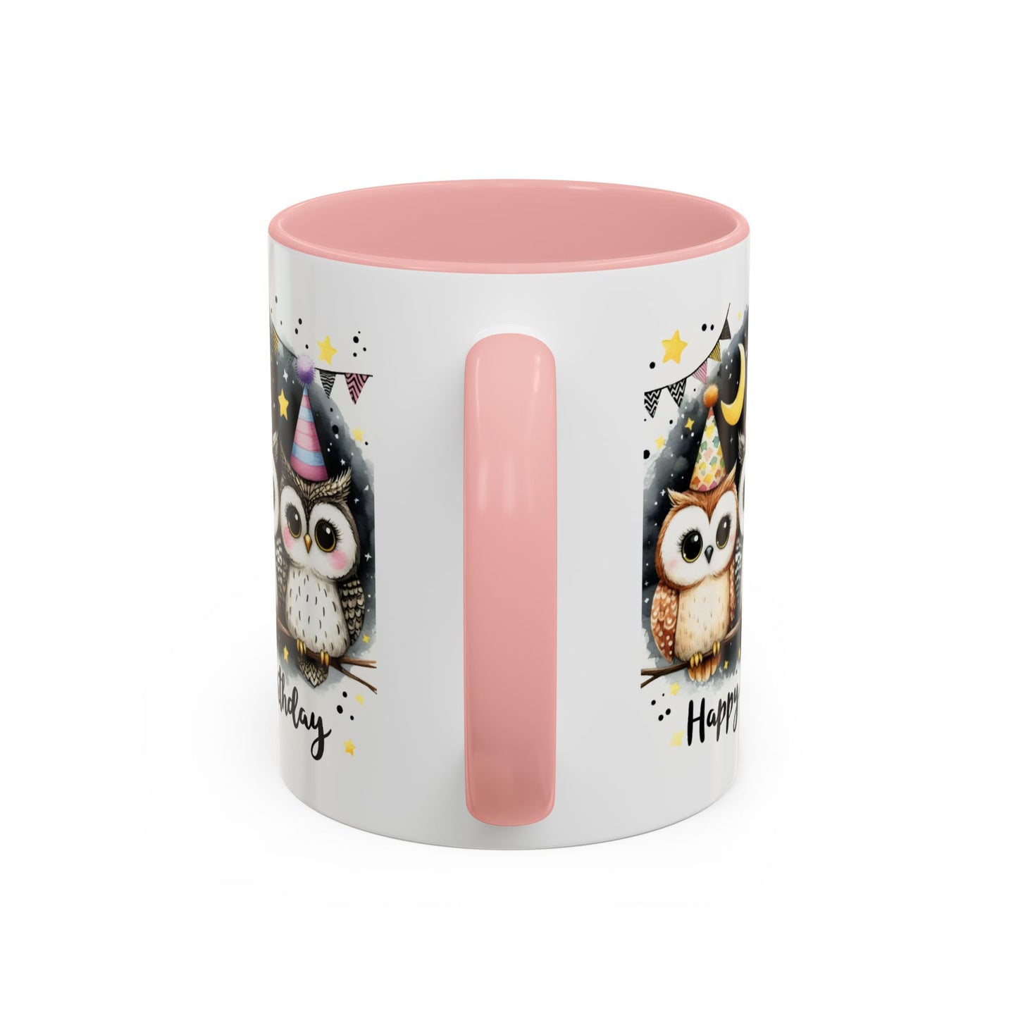 Birthday Mug - Happy Birthday Owls