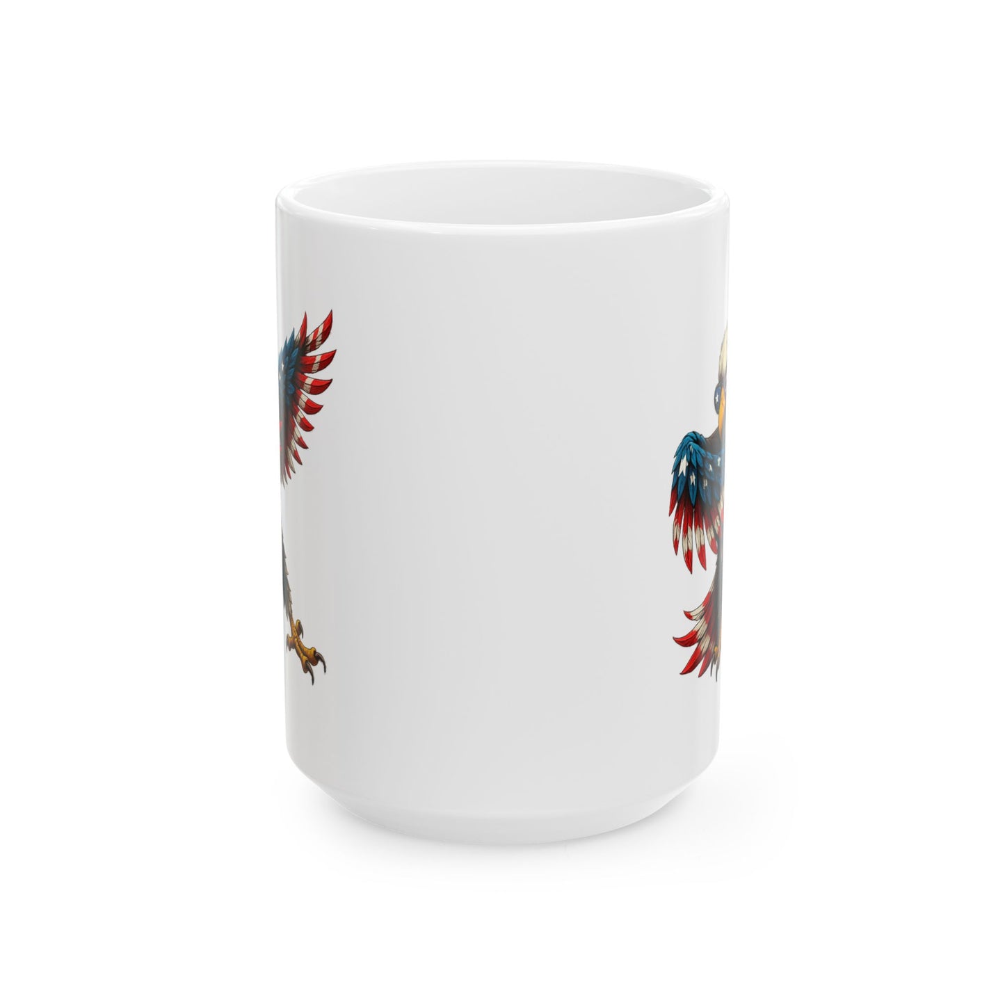 4th of July Mug - Patriotic Bald Eagle American Flag