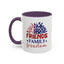 4th of July Mug - Friends Family Freedom Sunflower