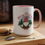 Christmas Mug - Merry Christmas Red Text Gnome Bow Tree