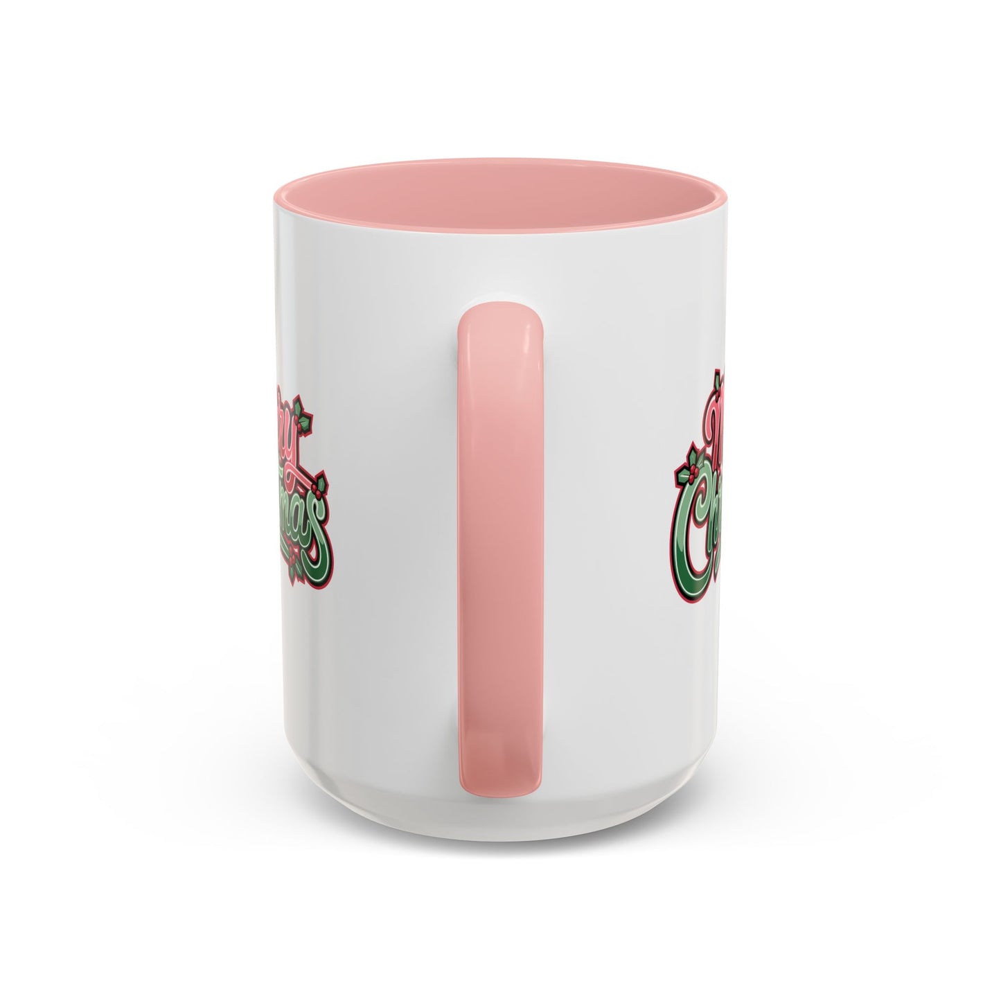 Christmas Mug - Merry Christmas Red & Green Text Mistletoe