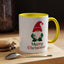 Christmas Mug - Merry Christmas Green & Red Text Gnome Candy Cane
