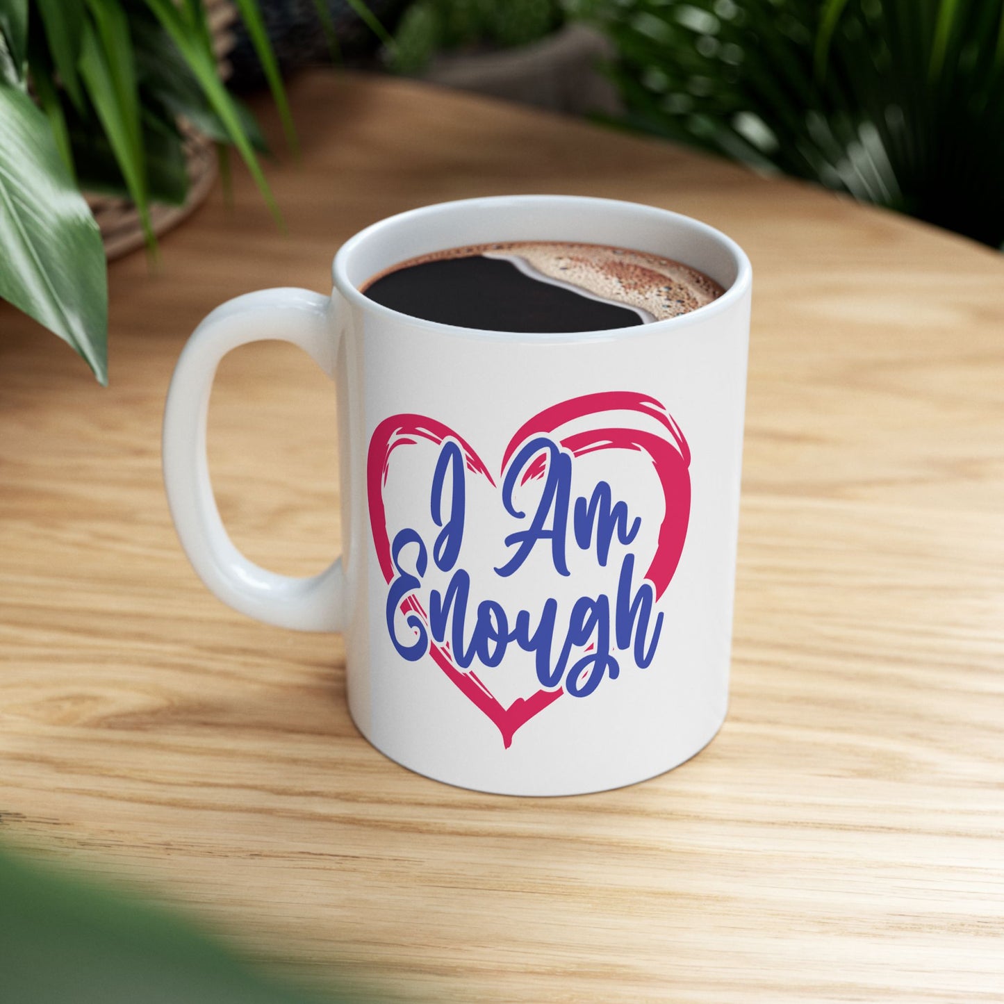 Wellness Mug - I Am Enough Heart