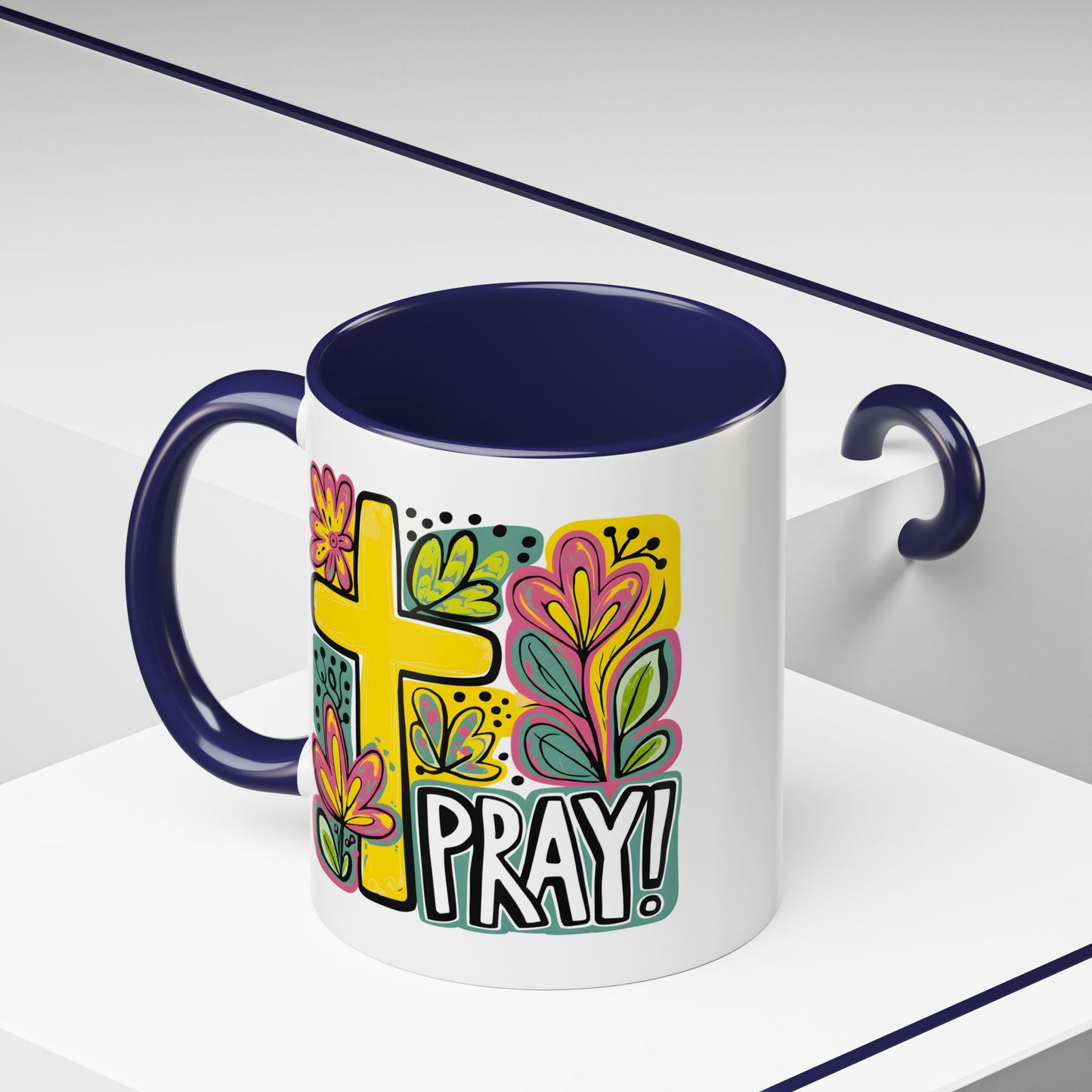 Religious Mug - Pray Cross