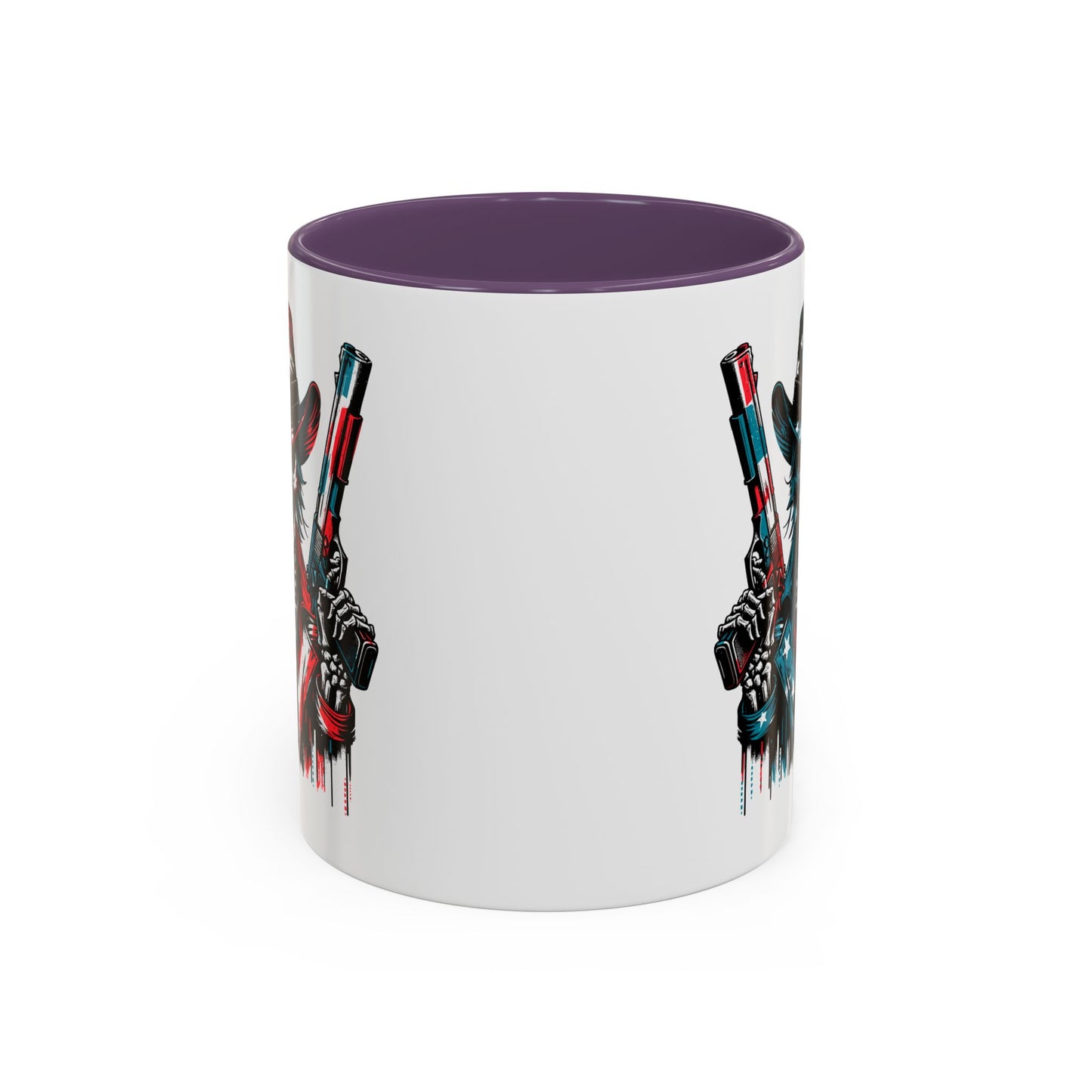 4th of July Mug - Skeleton with American Flag