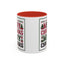 Christmas Mug - Merry Christmas Red Green & Black Text Trees Presents
