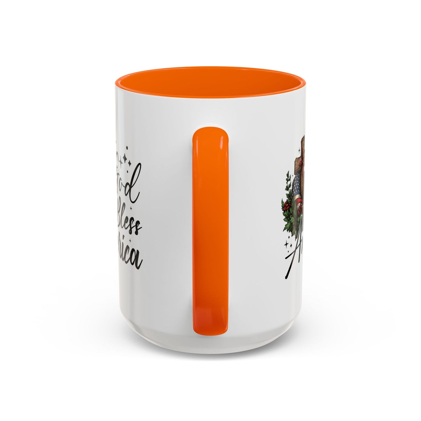 4th of July Mug - God Bless America Cross Flag