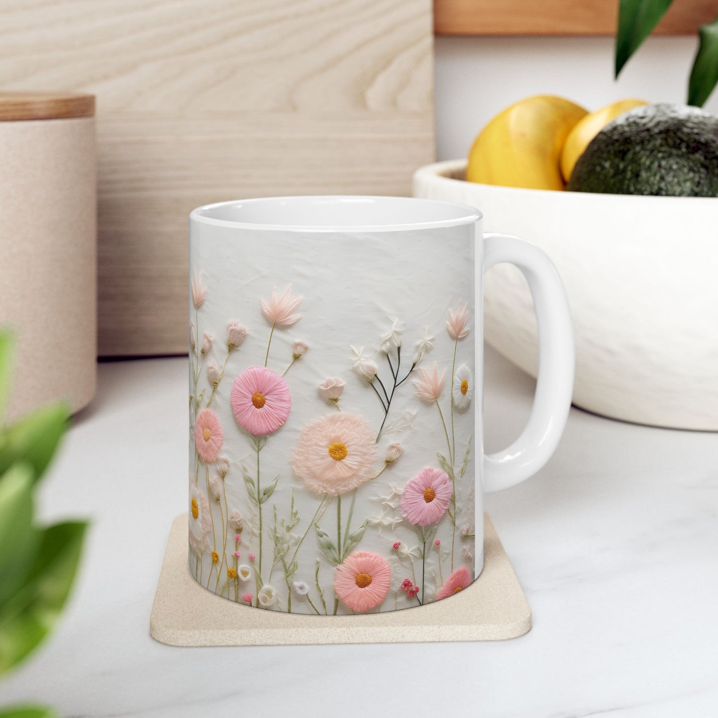 Artistic Mug - Felted Flowers 5