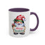 Christmas Mug - Merry Christmas Red & Green Text Gnome Present