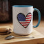4th of July Mug - USA Flag Heart