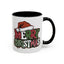 Christmas Mug - Merry Christmas Red Green & White Graffiti Hat