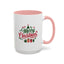 Christmas Mug - Merry Christmas Green & Red Text Tree Snowflakes Presents