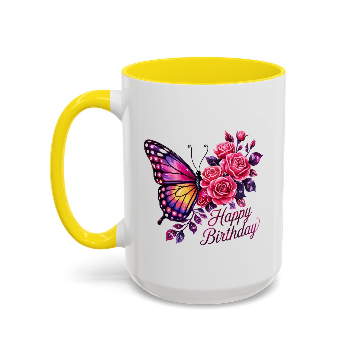 Birthday Mug - Butterfly Flowers