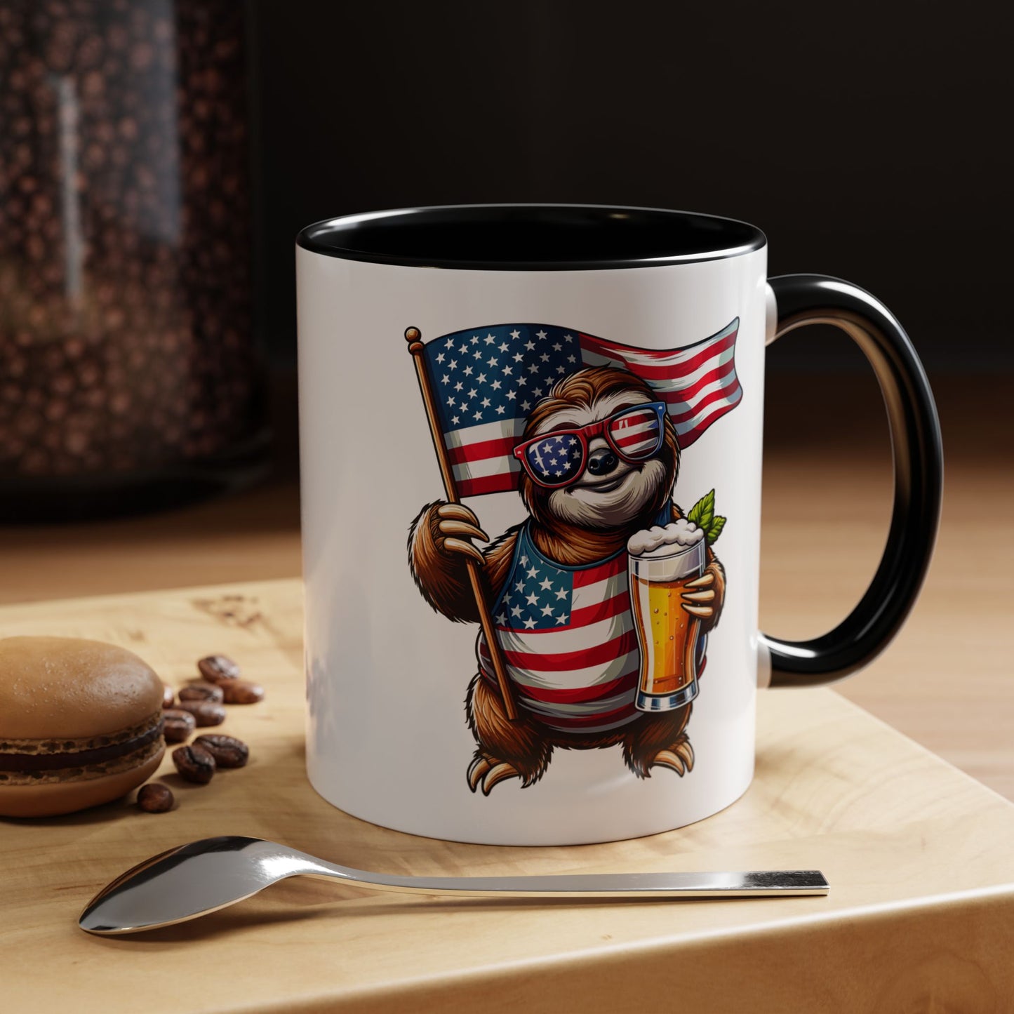 4th of July Mug - Merica Sloth