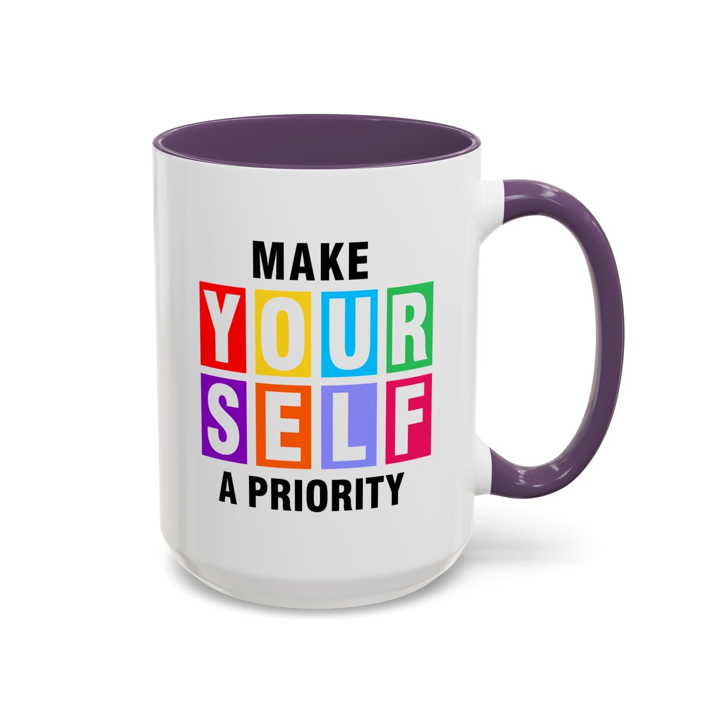 Wellness Mug - Make Yourself a Priority Colored Blocks