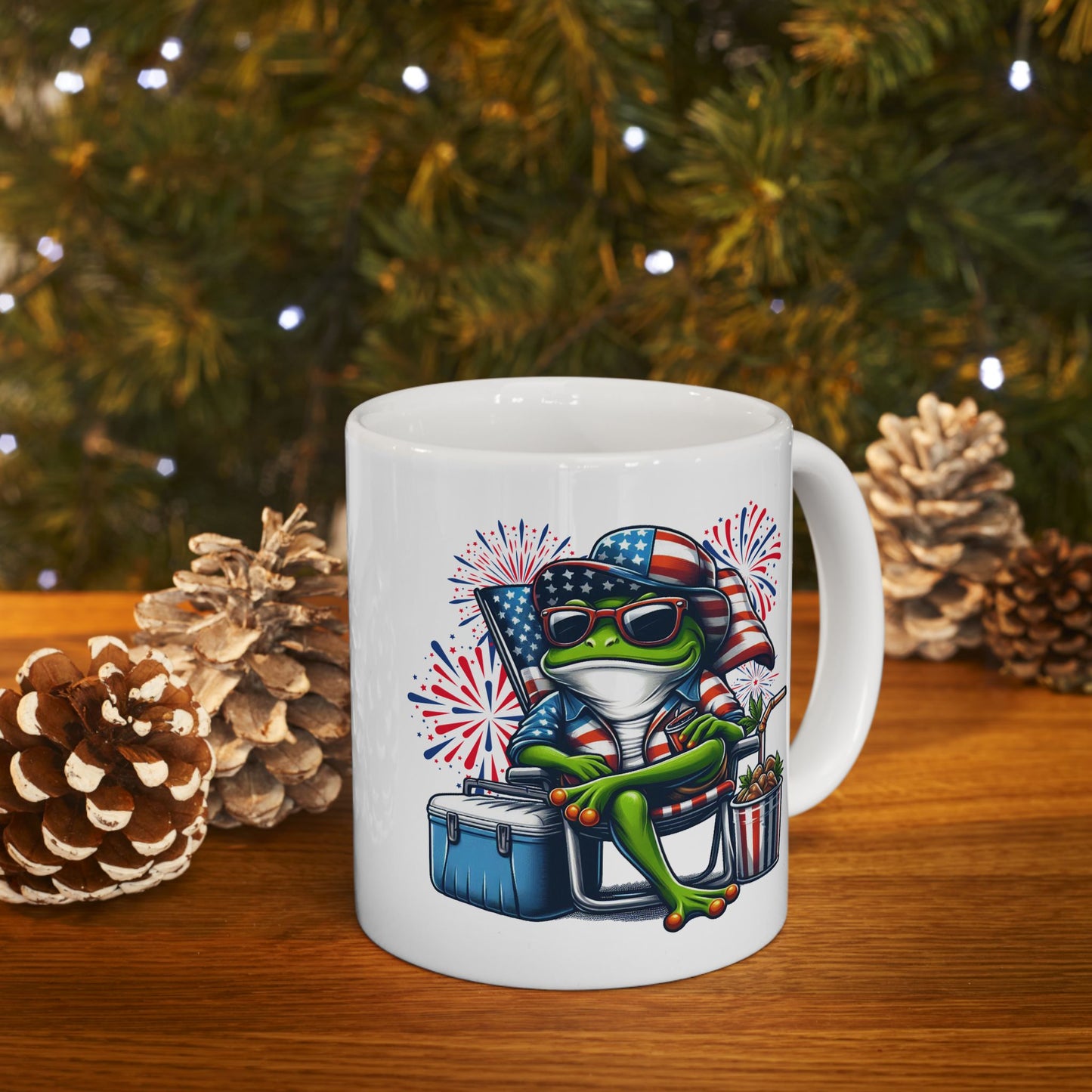 4th of July Mug - Cool Patriotic Frog