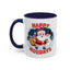 Christmas Mug - Happy Holidays Red & White Text Santa Snowman