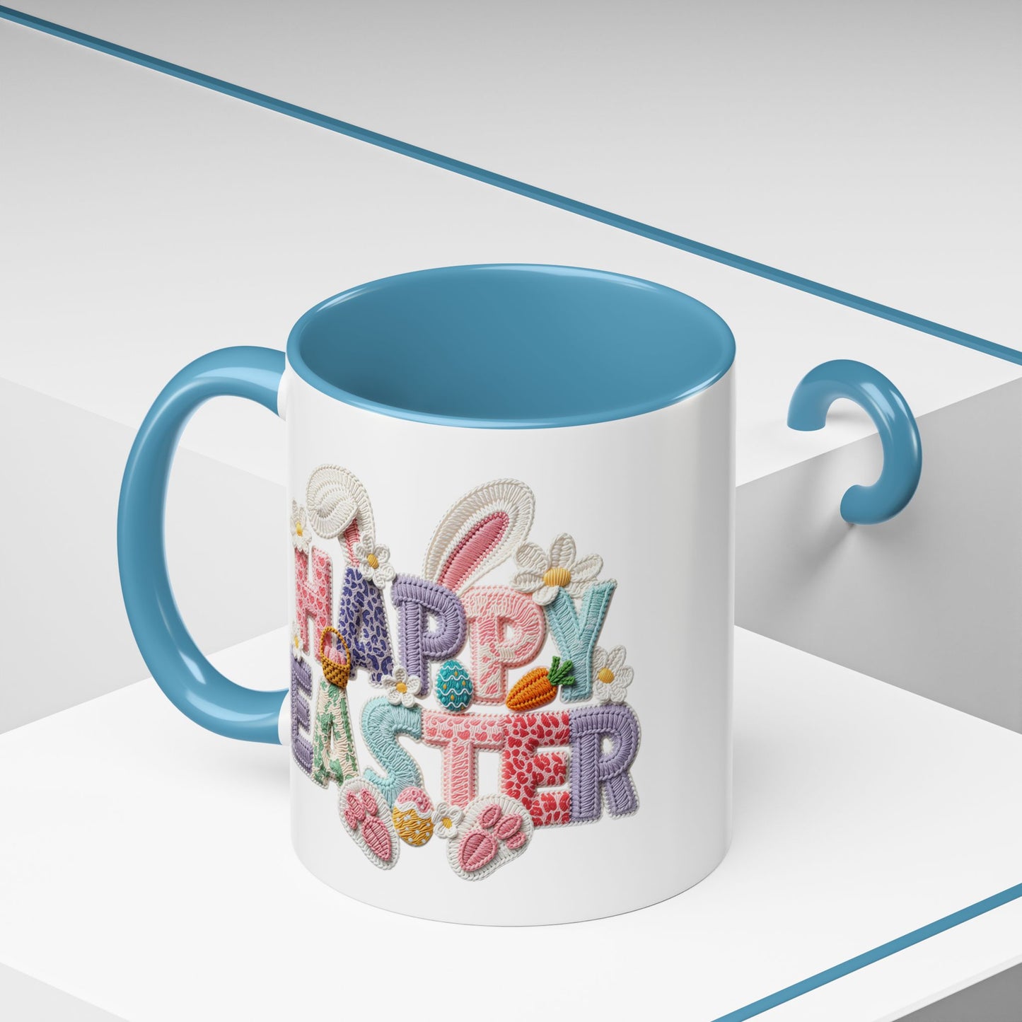 Easter Mug - Happy Easter Latch Yarn