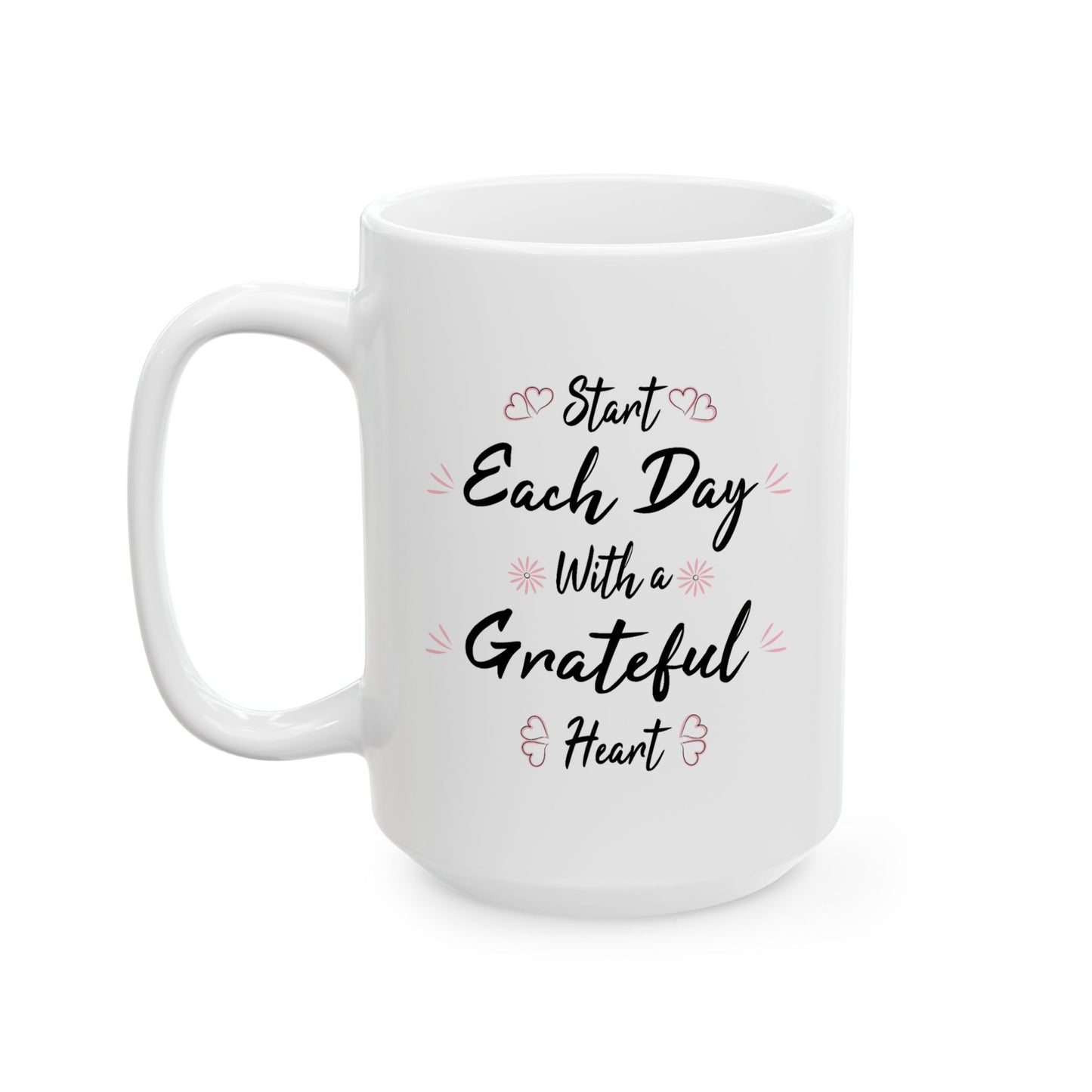 Wellness Mug - Start Each Day Hearts