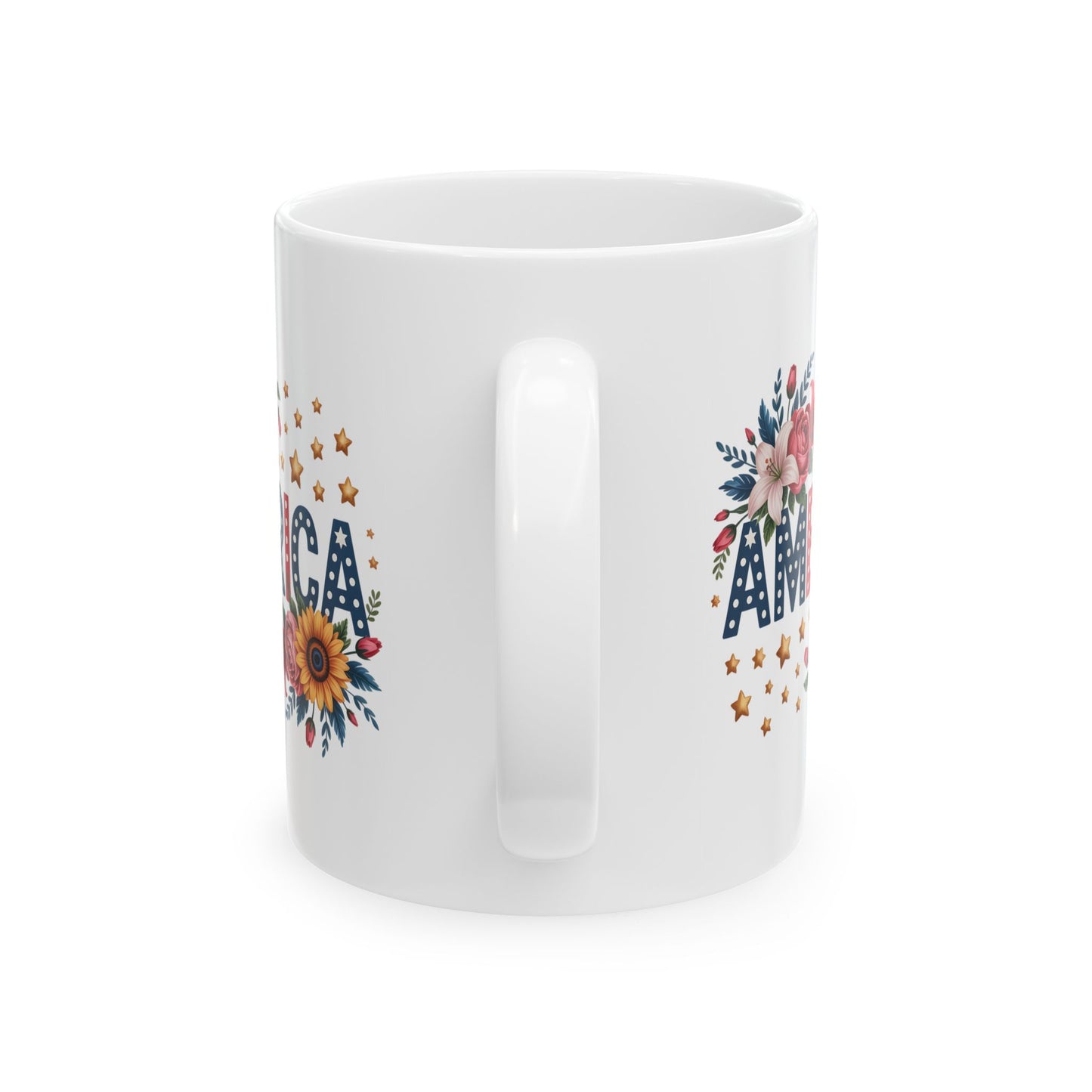 4th of July Mug - Floral America
