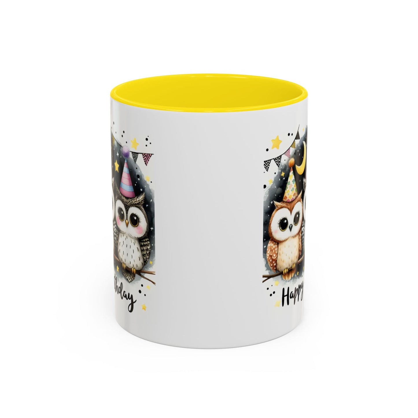 Birthday Mug - Happy Birthday Owls
