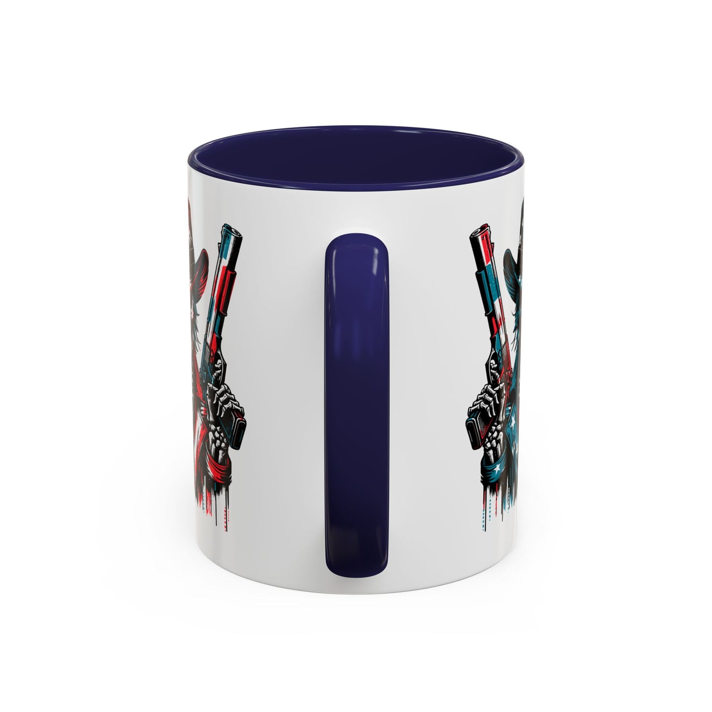 4th of July Mug - Skeleton with American Flag