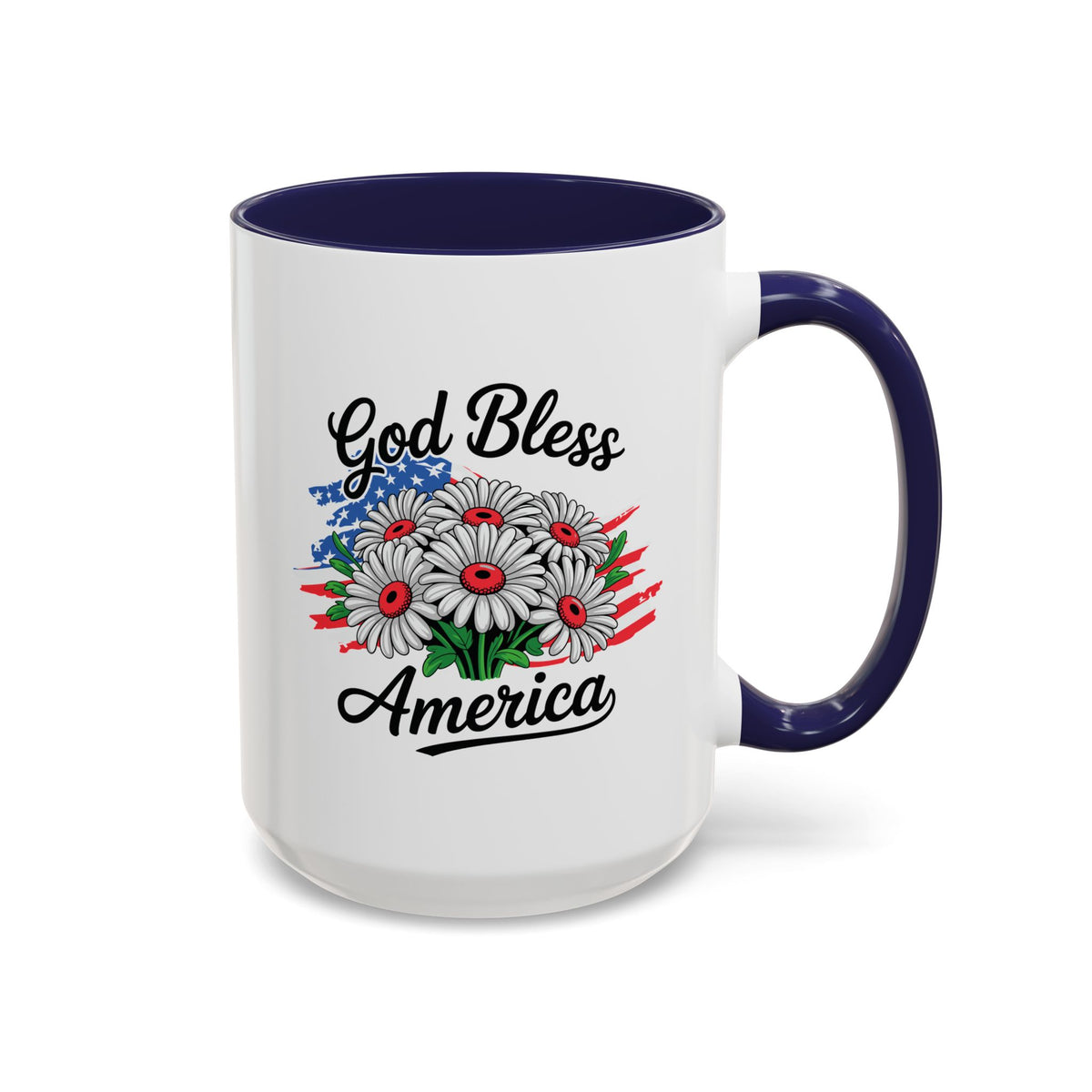 4th of July Mug - God Bless America Daisies