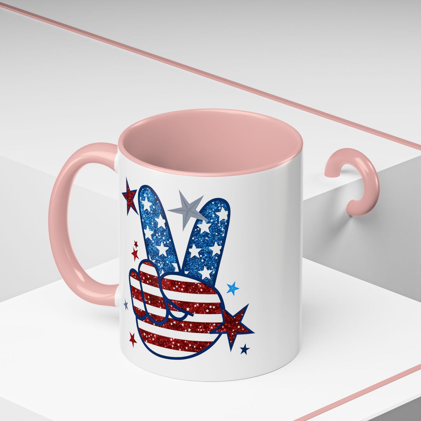 4th of July Mug - America Peace Sign