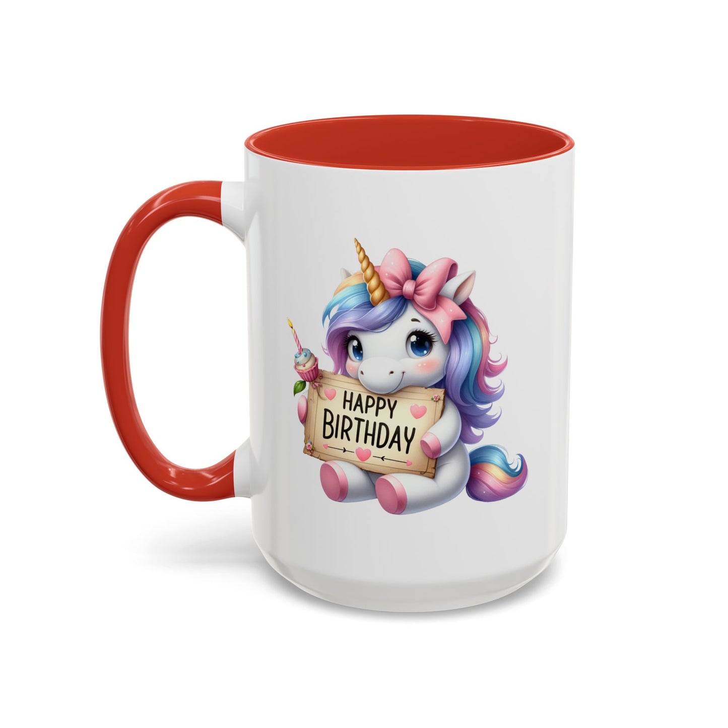 Birthday Mug - Girl Unicorn Happy Birthday Sign