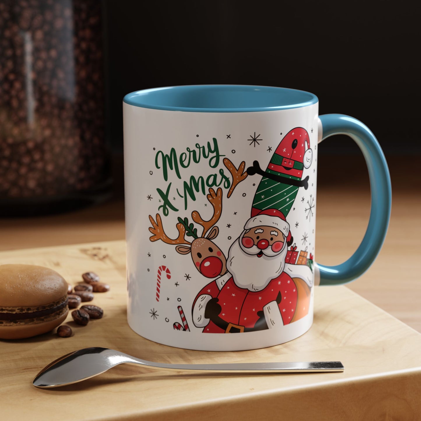 Christmas Mug - Merry Xmas Santa Reindeer