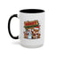Christmas Mug - Merry Christmas Red & Green Text Reindeer Snowman