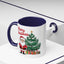 Christmas Mug - Merry Christmas Red Text Santa Tree Presents