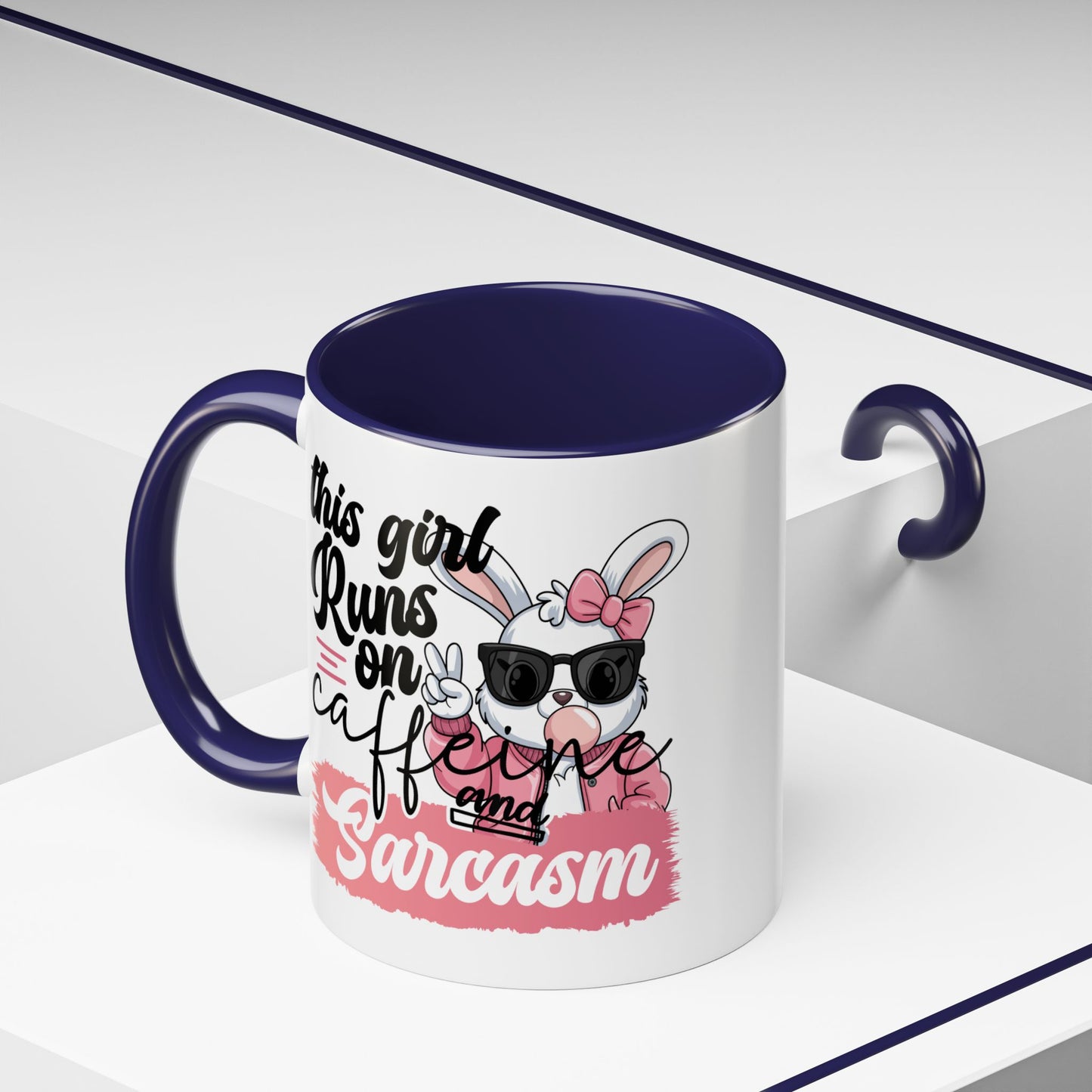 Humor Mug - This Girl Runs on Caffeine & Sarcasm