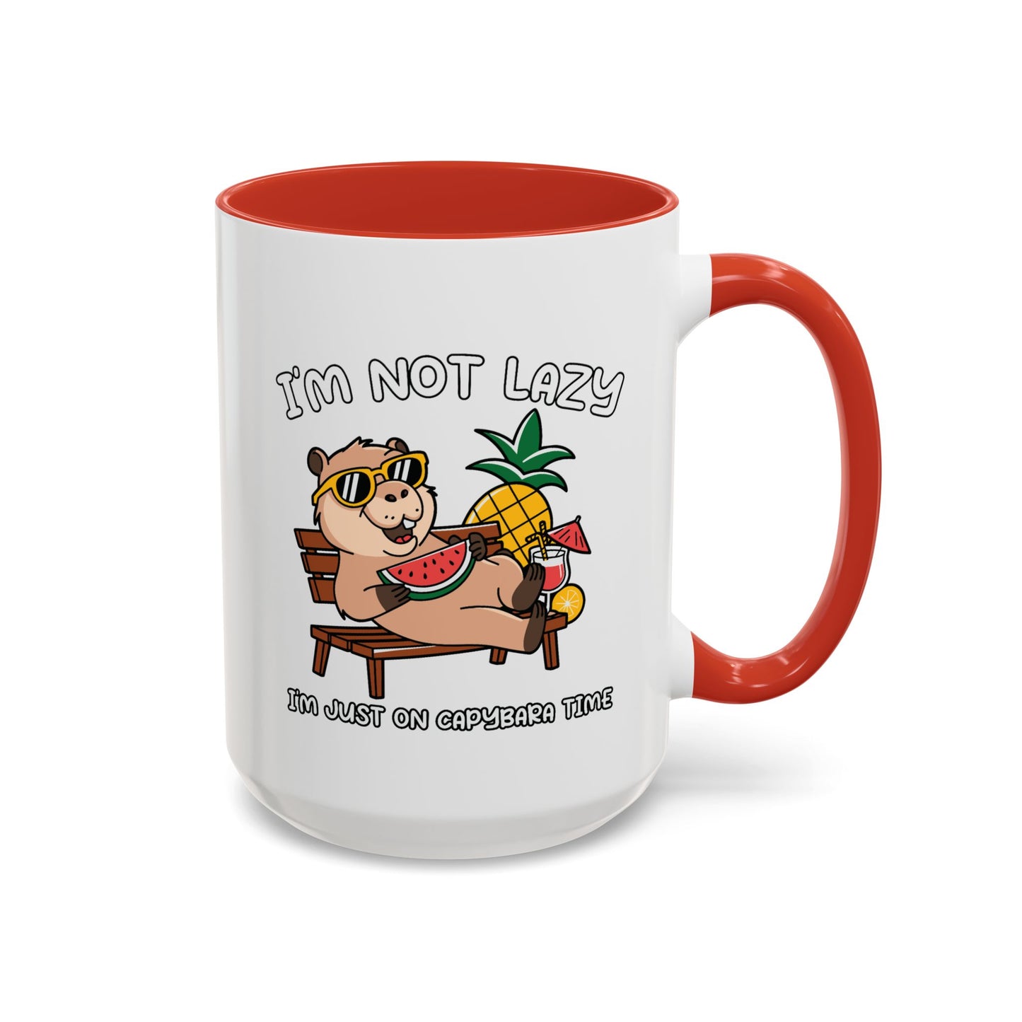 Humor Mug - I'm Not Lazy Capybara