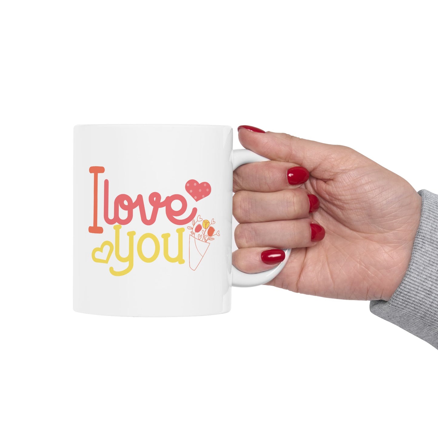 Anniversary Mug - I Love You Flowers