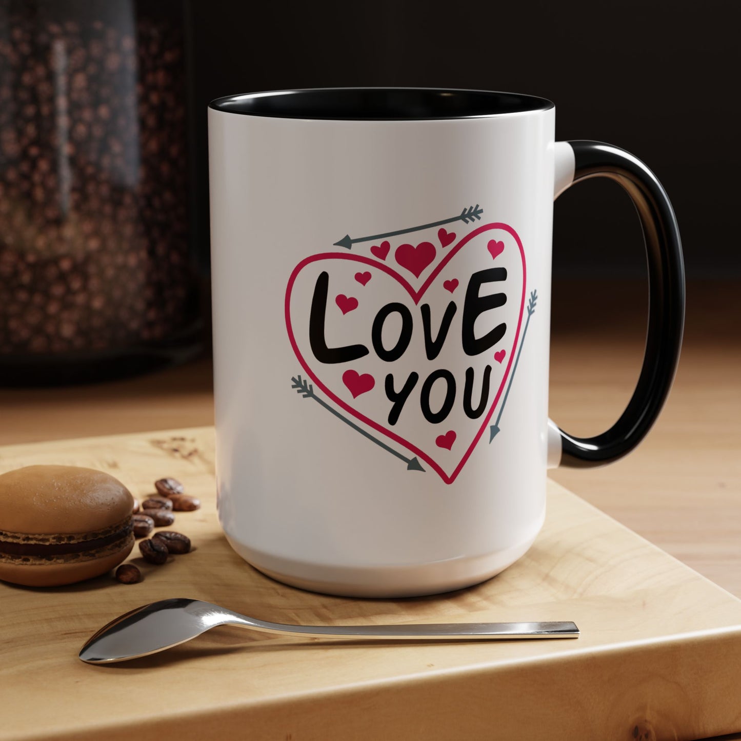 Valentine's Day Mug - Love You Heart Arrows