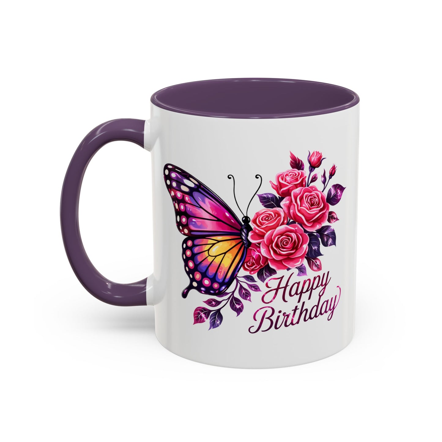 Birthday Mug - Butterfly Flowers
