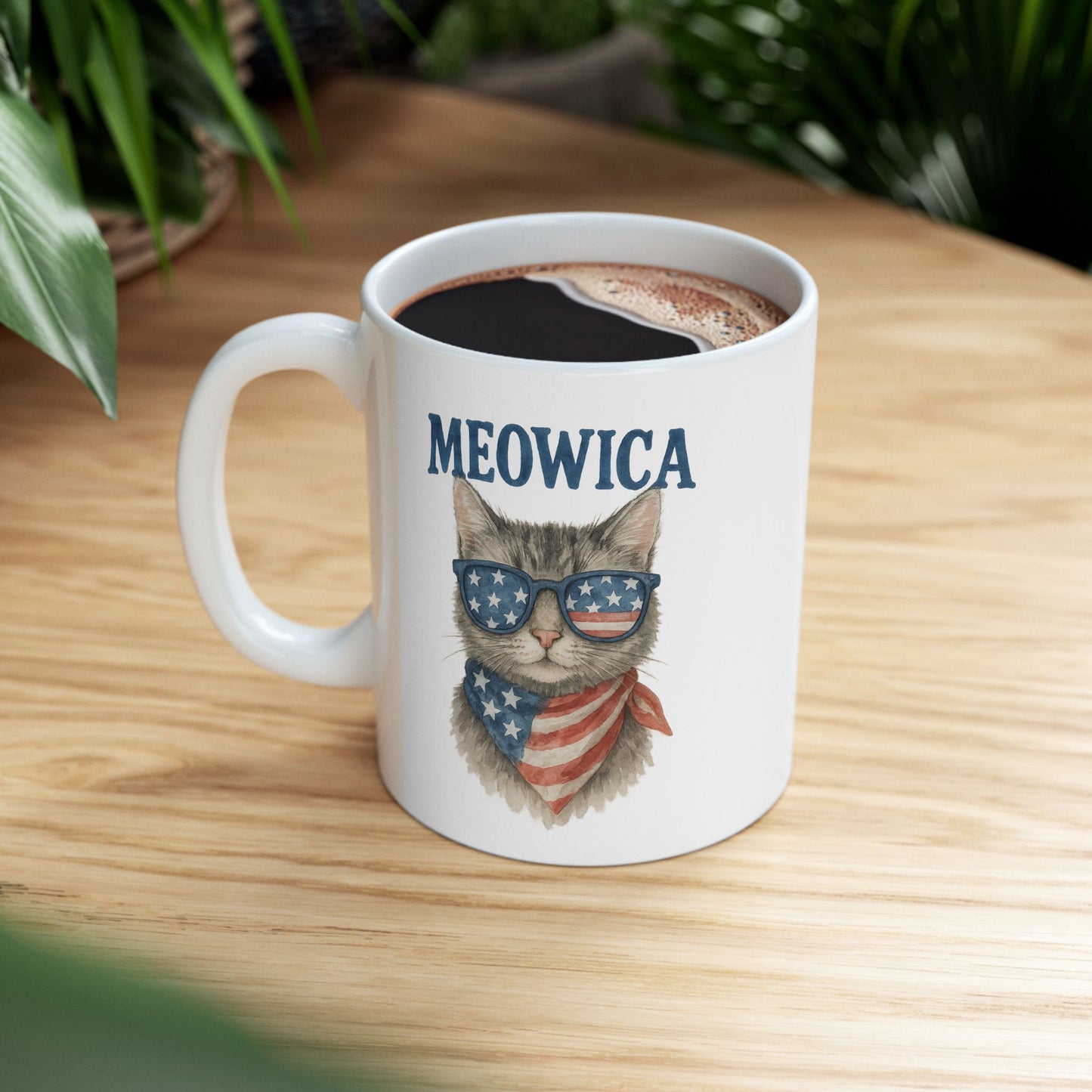 4th of July Mug - Meowica Cat