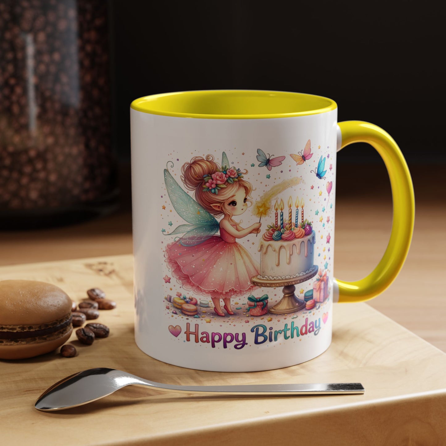 Birthday Mug - Fairy Butterflies